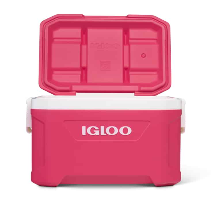 Nevera rígida de IGLOO Latitude 52 Pinkishred con capacidad de 49 litros rosa