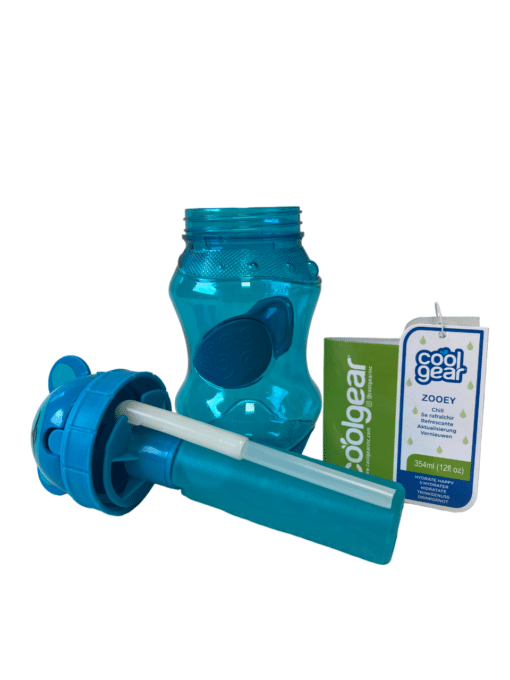 botella de agua para niños COOL GEAR forma de oso color azul