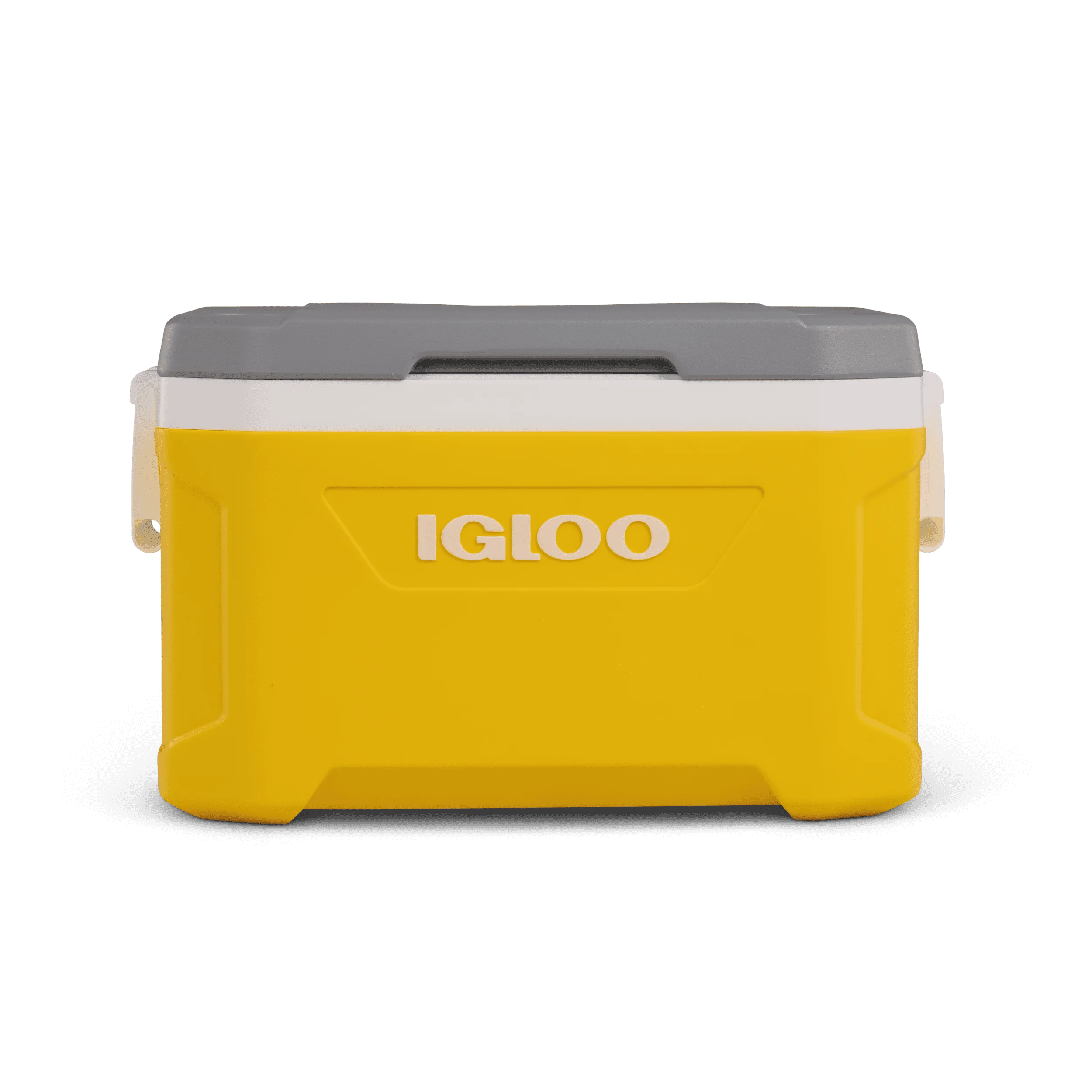 nevera portátil IGLOO latitude 52 color amarillo con asas laterales
